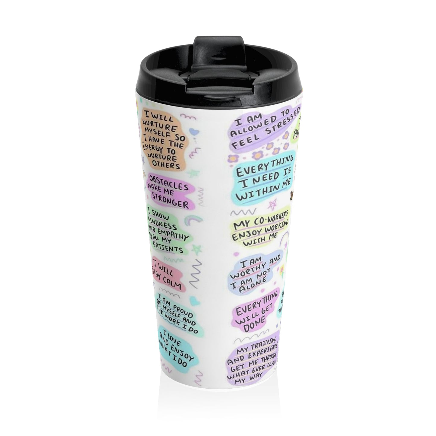 Nursing Affirmations - Stainless Steel Travel Mug