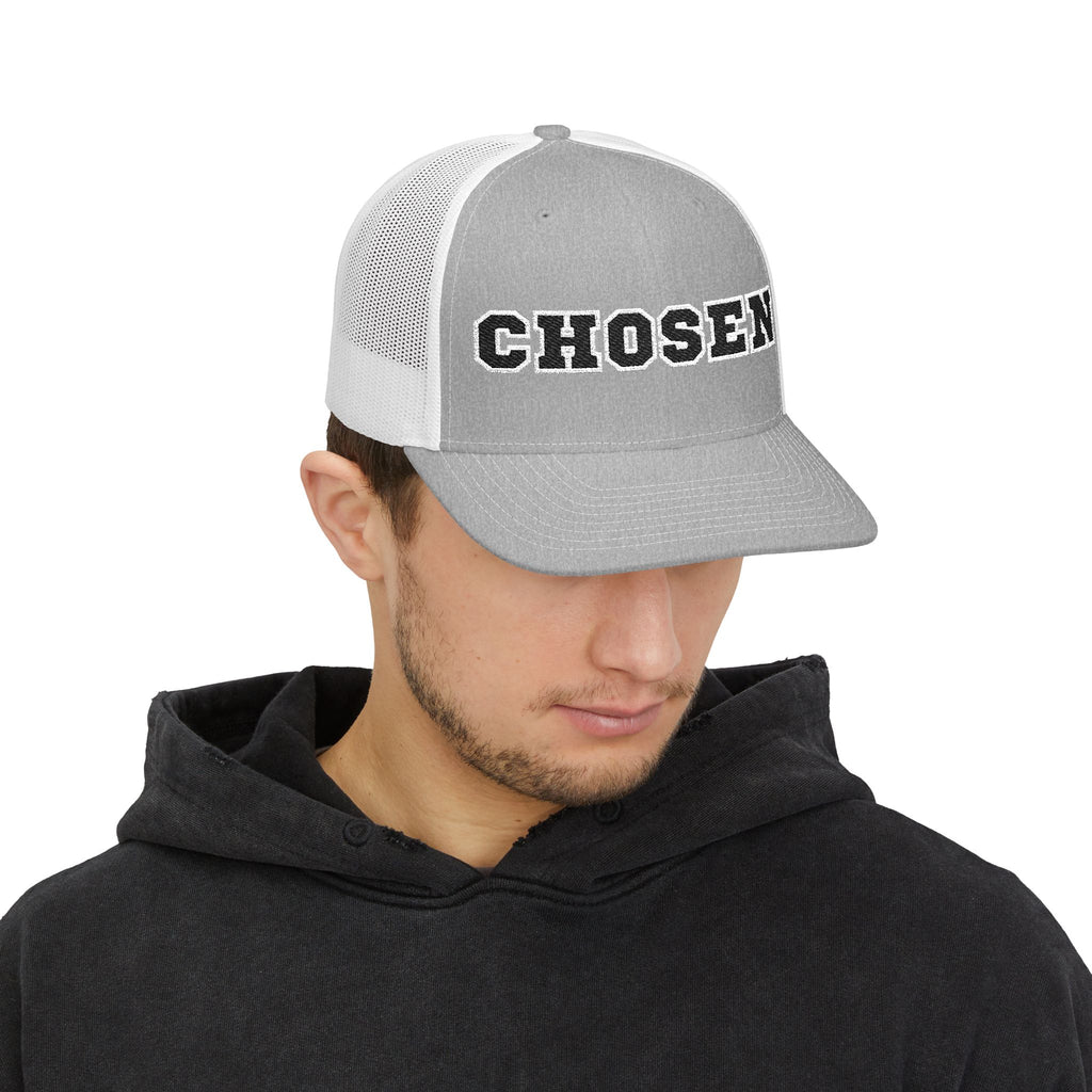 Chosen Snapback Trucker Cap — Bold Embroidered Mesh Baseball Hat