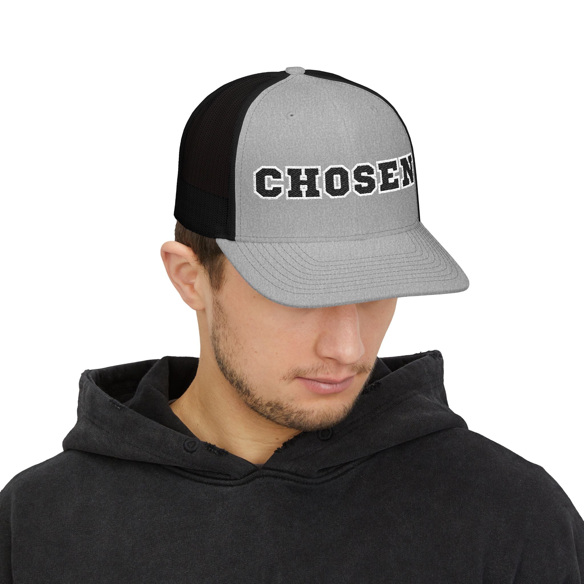 Chosen Snapback Trucker Cap — Bold Embroidered Mesh Baseball Hat