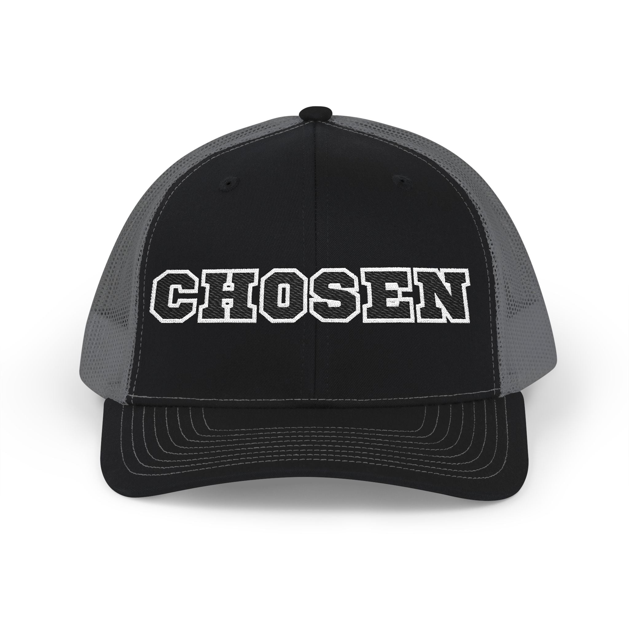 Chosen Snapback Trucker Cap — Bold Embroidered Mesh Baseball Hat