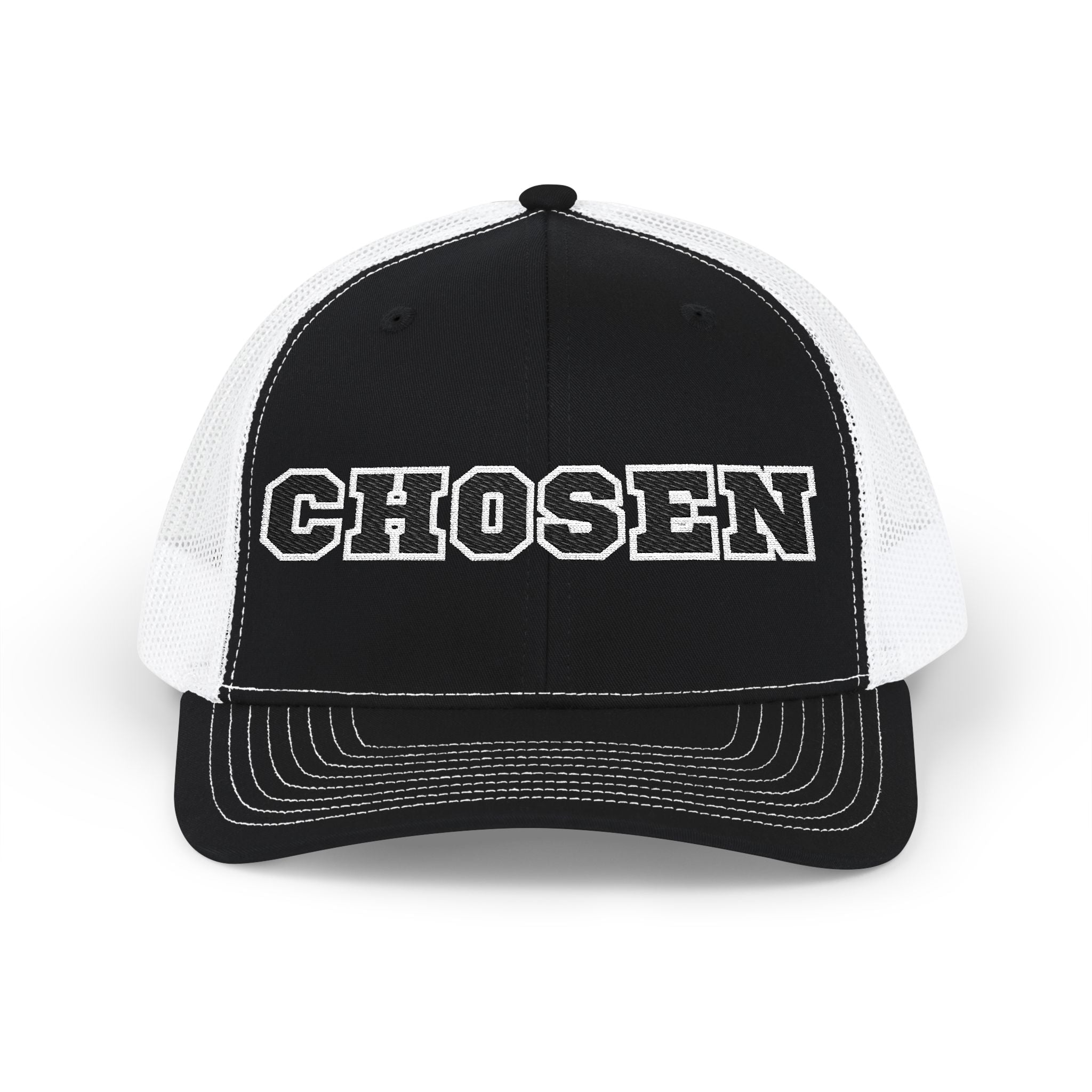 Chosen Snapback Trucker Cap — Bold Embroidered Mesh Baseball Hat