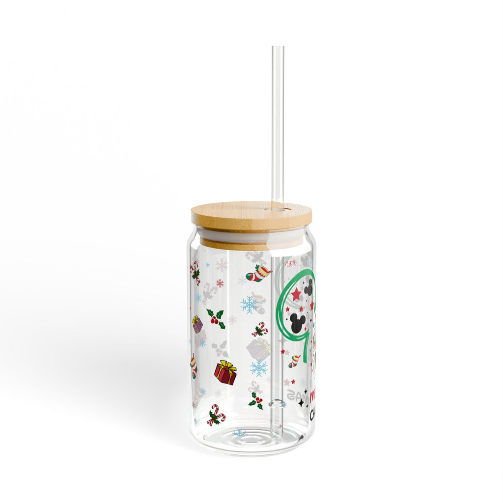 * HOLIDAY - CHRISTMAS Mickey Sipper Glass 16oz – Merry Christmas Holiday Drink Tumbler