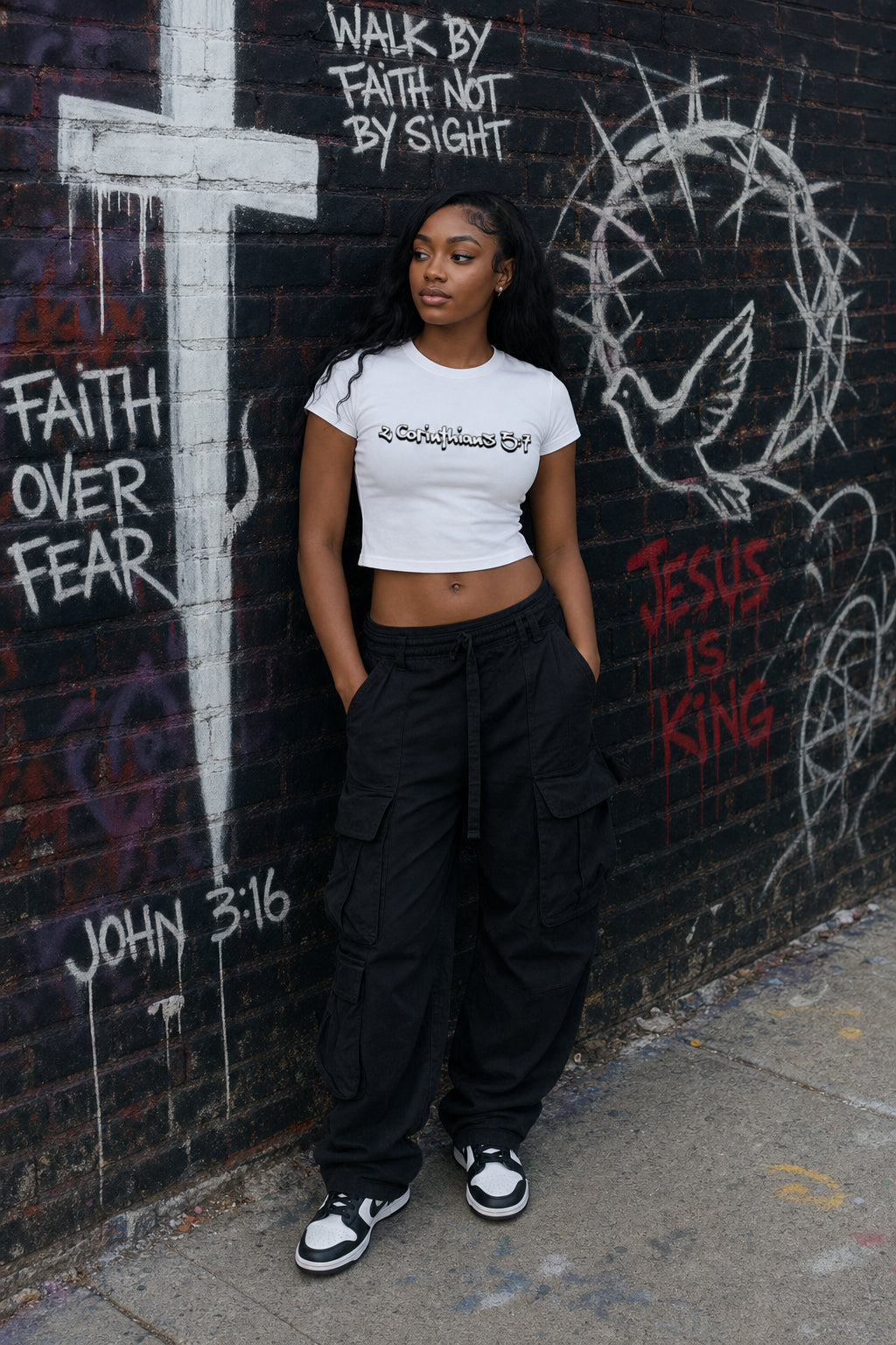 WOMENS - FAITH - PREMIUM Baby Tee Seamless T-Shirt - 200 GSM
