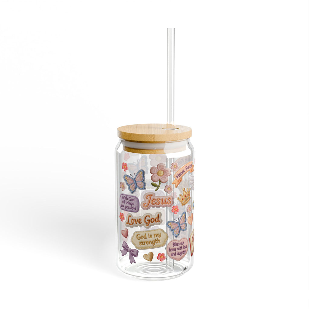 FAITH DESIGNS - Jesus, Love God & Inspirational Faith-Themed 16oz Sipper Glass