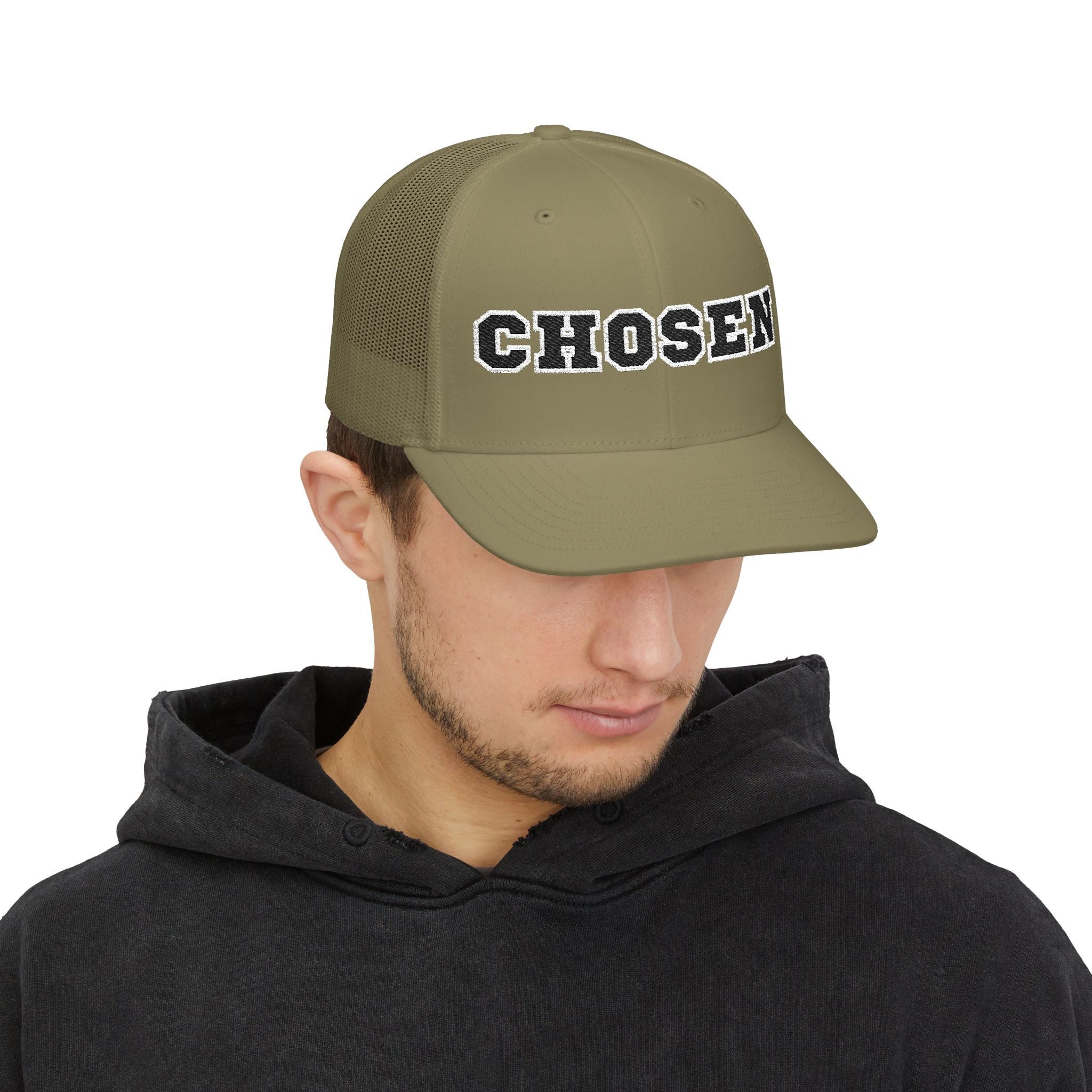 Chosen Snapback Trucker Cap — Bold Embroidered Mesh Baseball Hat