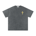 PREMIUM - LION OF JUDAH - Snow Washed Oversized Cotton T-Shirt (250 GSM)