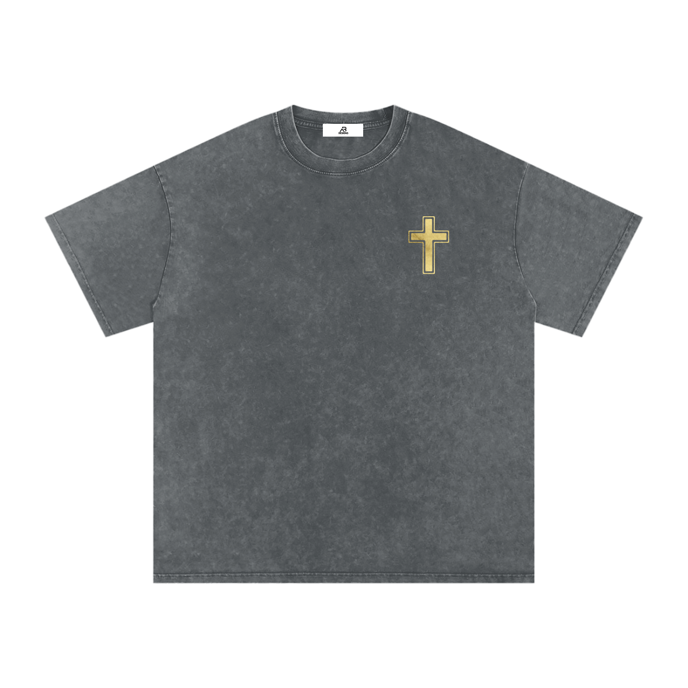 PREMIUM - LION OF JUDAH - Snow Washed Oversized Cotton T-Shirt (250 GSM)