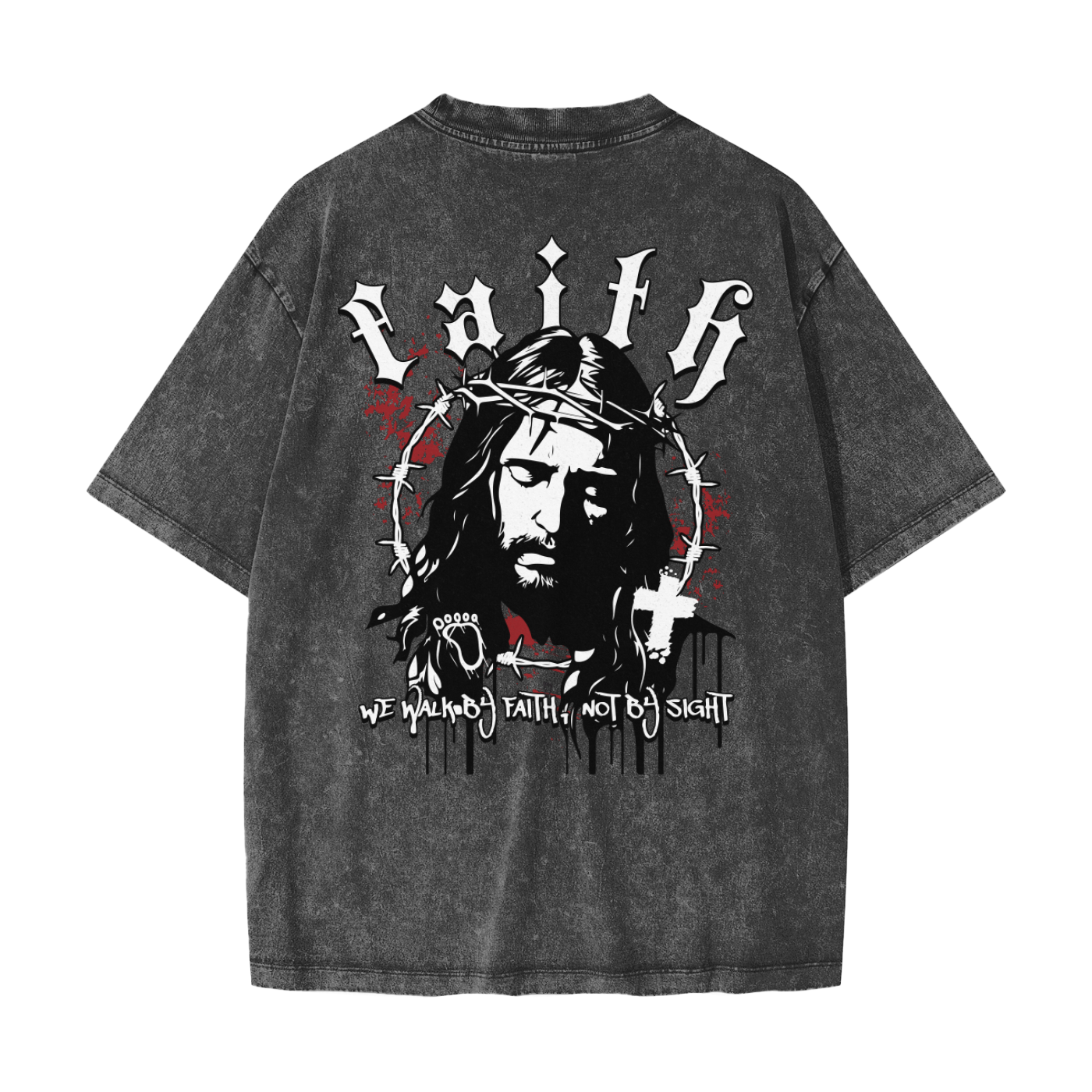 FAITH DESIGNS - FAITH - Heavyweight Snow Washed T-Shirt (285 GSM)