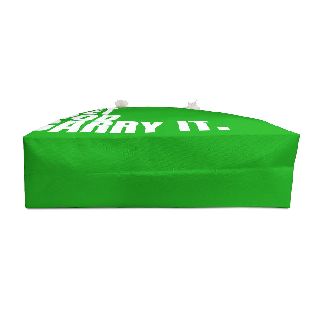 Inspirational 'Let God Carry It' Weekender Bag – Green Travel Tote