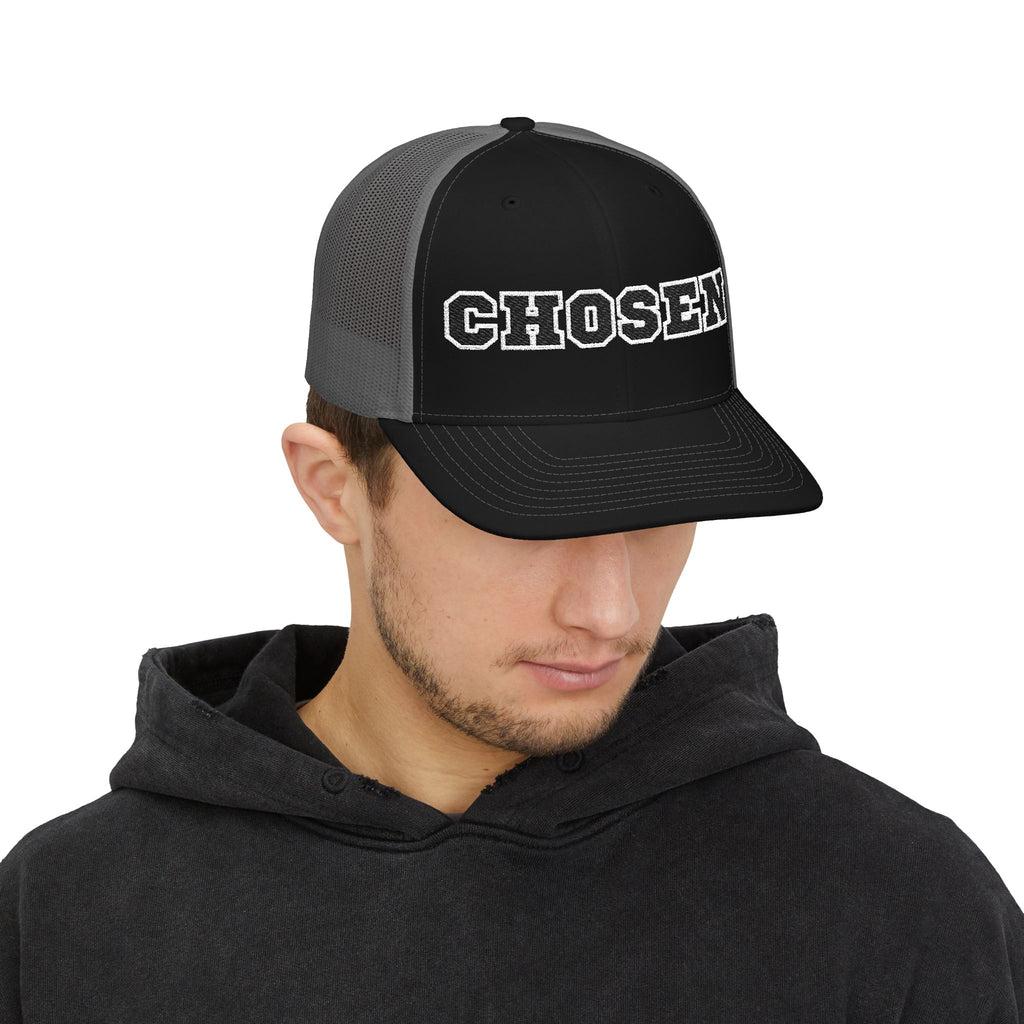 Chosen Snapback Trucker Cap — Bold Embroidered Mesh Baseball Hat