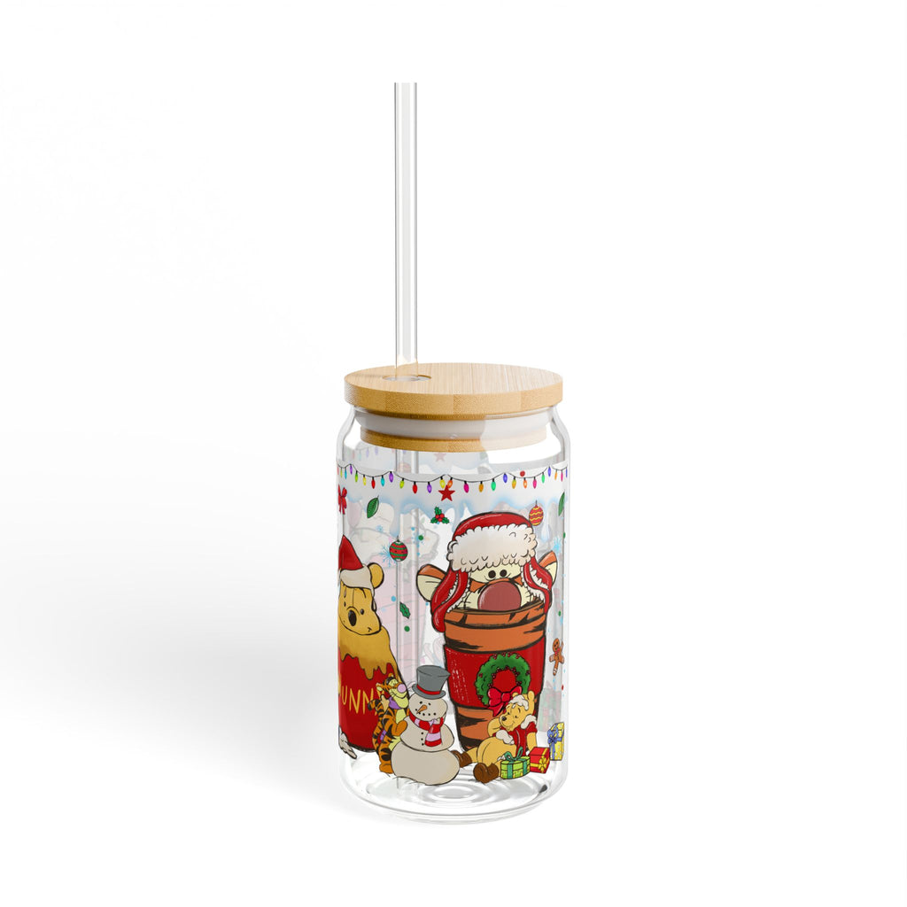 * Holiday - Christmas Sipper Glass 16oz - Tigger Pooh
