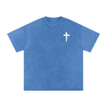 FAITH DESIGNS - MY SHEPHERD - PREMIUM -  Snow Washed Oversized Cotton T-Shirt (250 gsm)