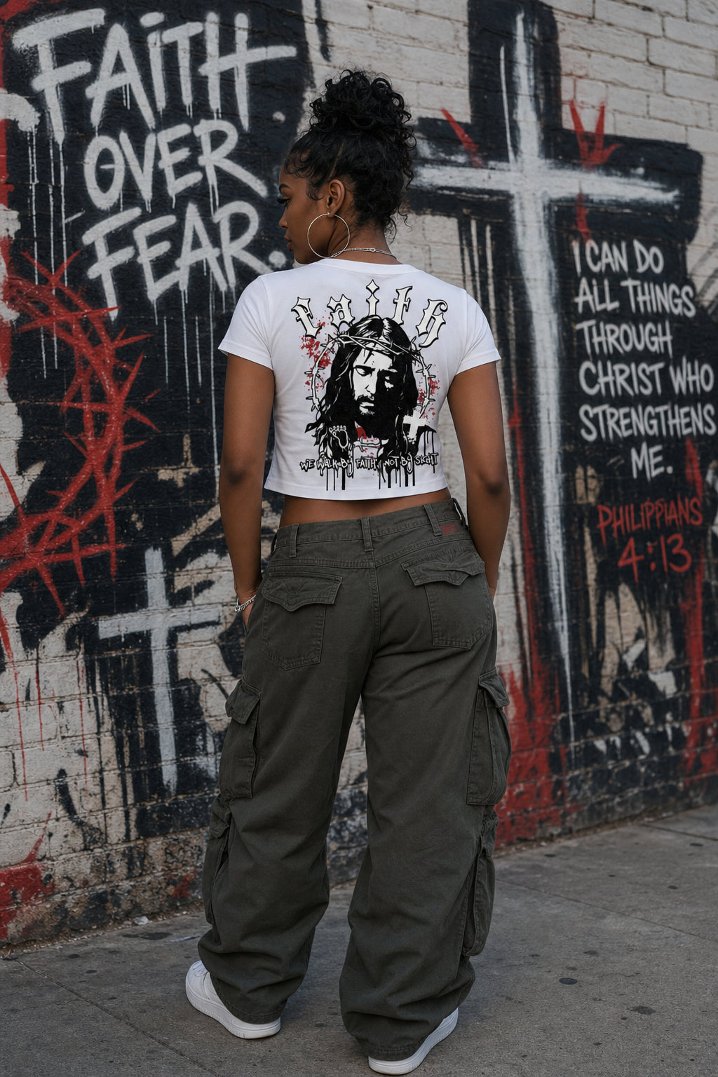 WOMENS - FAITH - PREMIUM Baby Tee Seamless T-Shirt - 200 GSM
