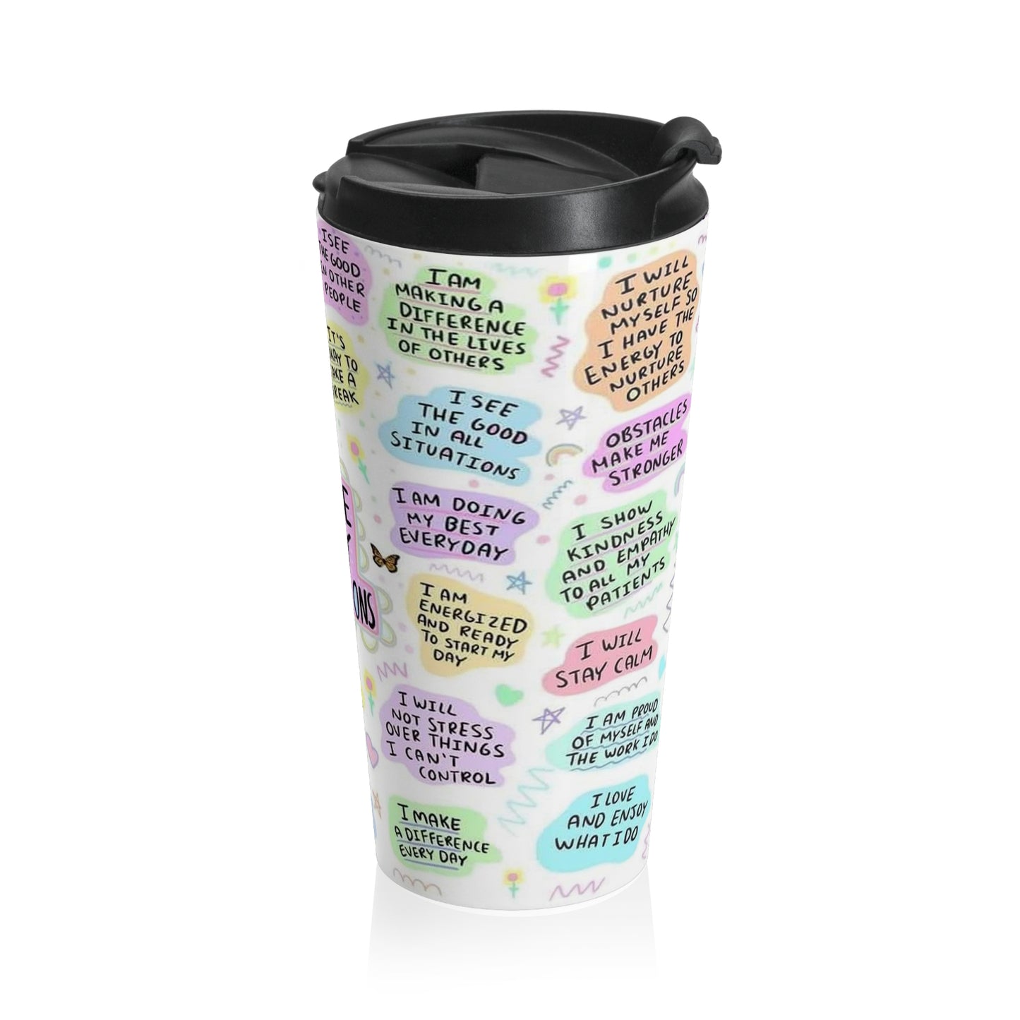 Nursing Affirmations - Stainless Steel Travel Mug