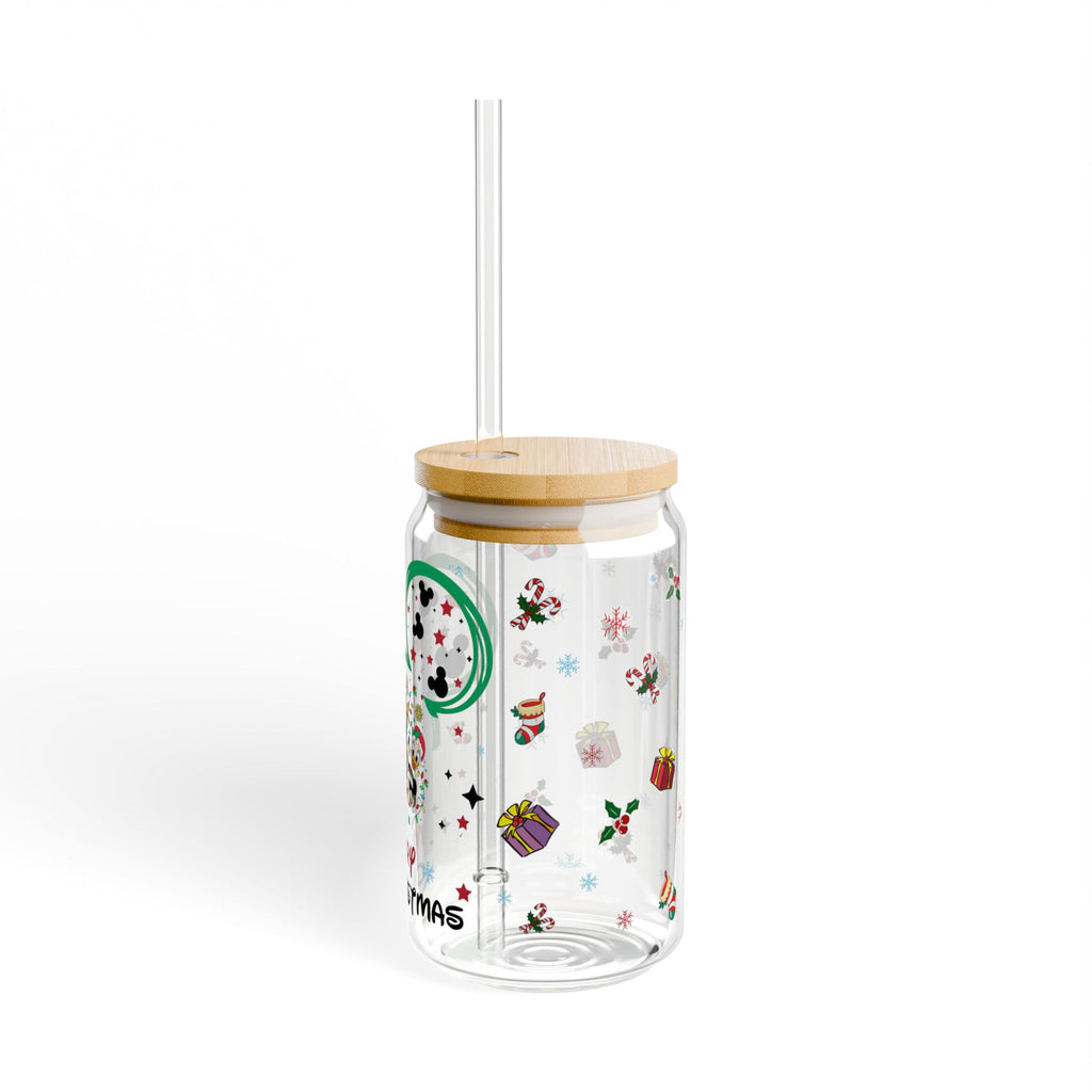 * HOLIDAY - CHRISTMAS Mickey Sipper Glass 16oz – Merry Christmas Holiday Drink Tumbler