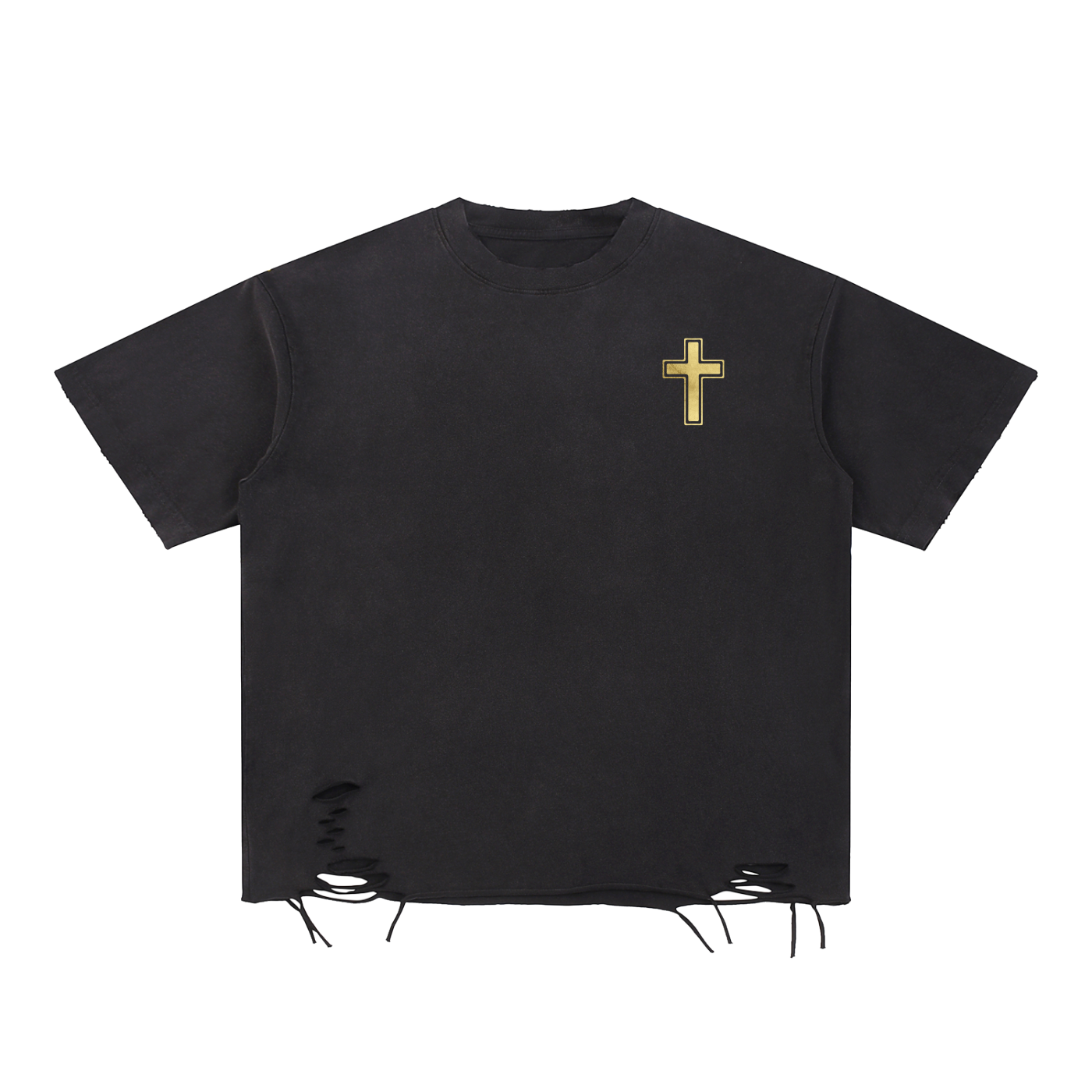 LION OF JUDAH - Snow Washed Raw-Hem T-Shirt (270 GSM)