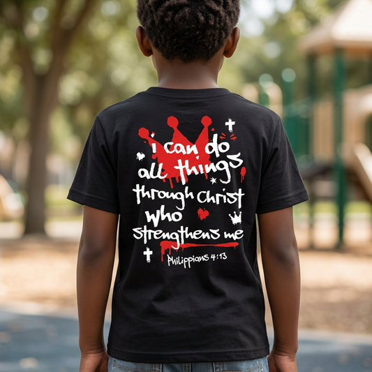 FAITH DESIGNS - I CAN DO ALL THINGS-KIDZ TSHIRT