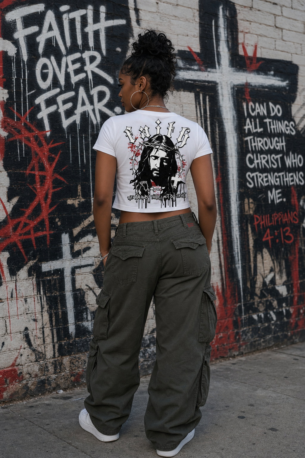 WOMENS - FAITH - PREMIUM Baby Tee Seamless T-Shirt - 200 GSM