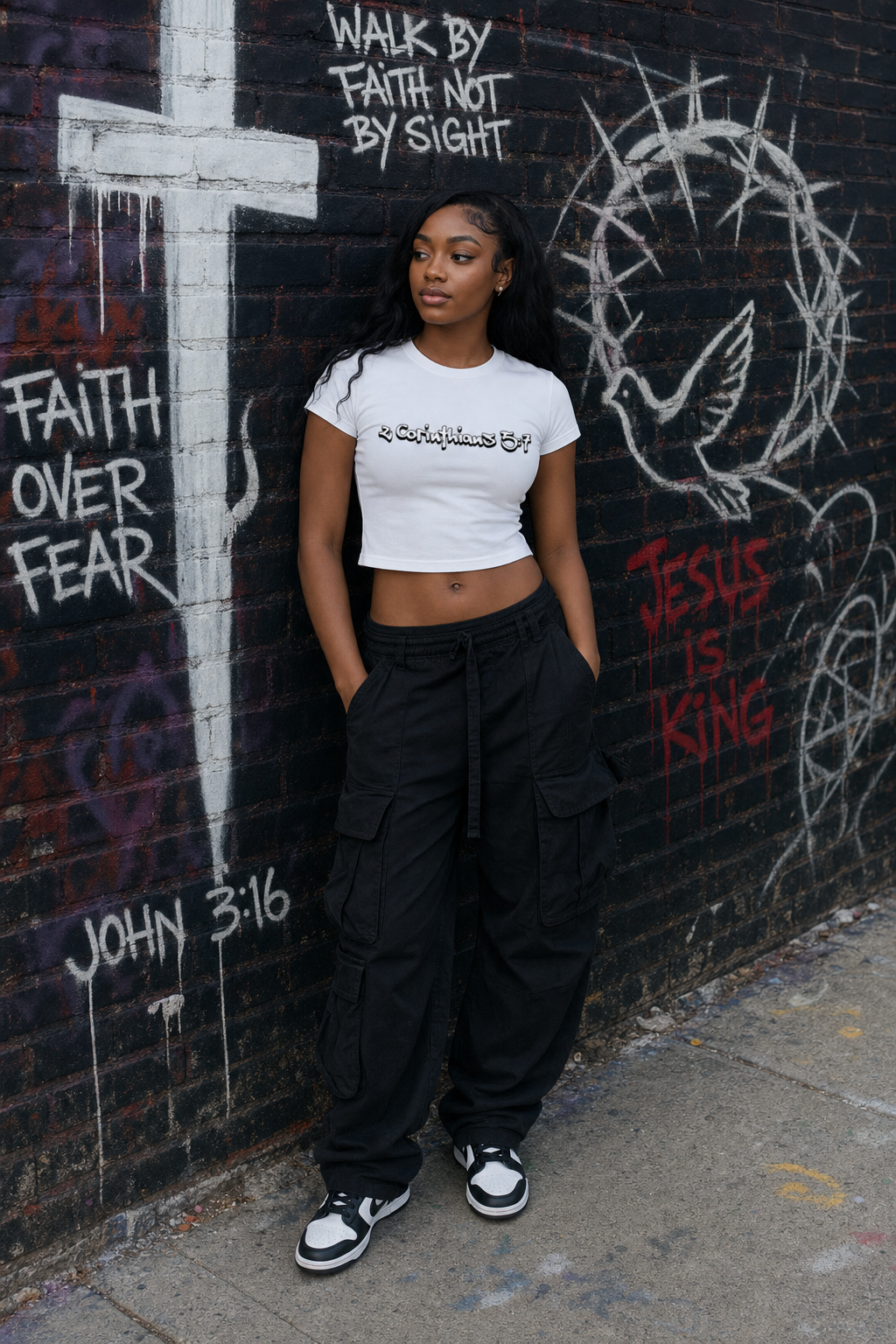 WOMENS - FAITH - PREMIUM Baby Tee Seamless T-Shirt - 200 GSM